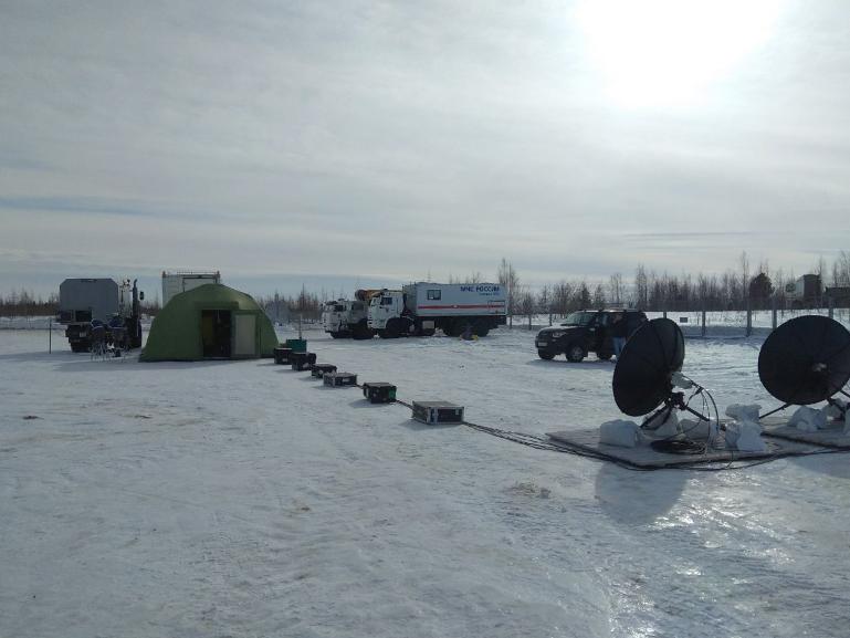 Учения «Безопасная Арктика-2023» -  спутниковая связь для аварийно-восстановительных работ.