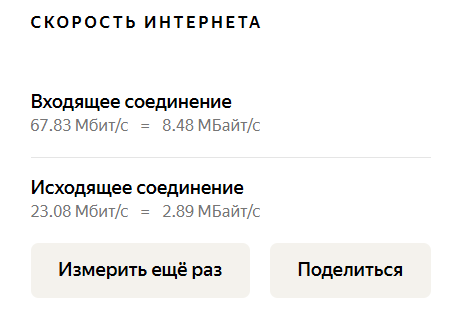 Скорость интернет-соединения